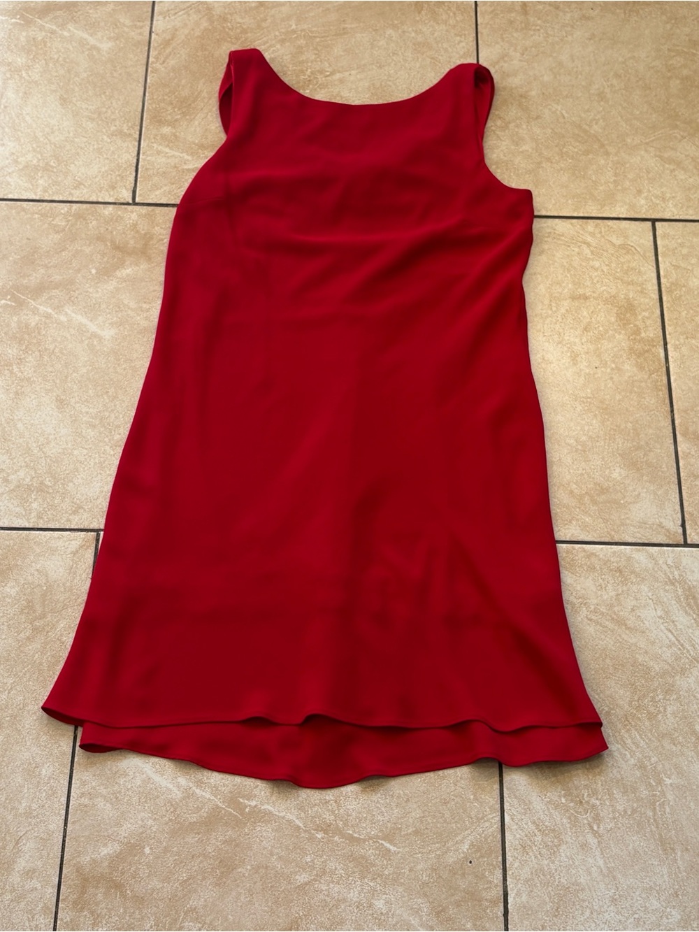 Dressbarn Red Sleeveless High-Low Shift Dress